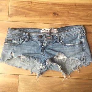 Frayed jean shorts